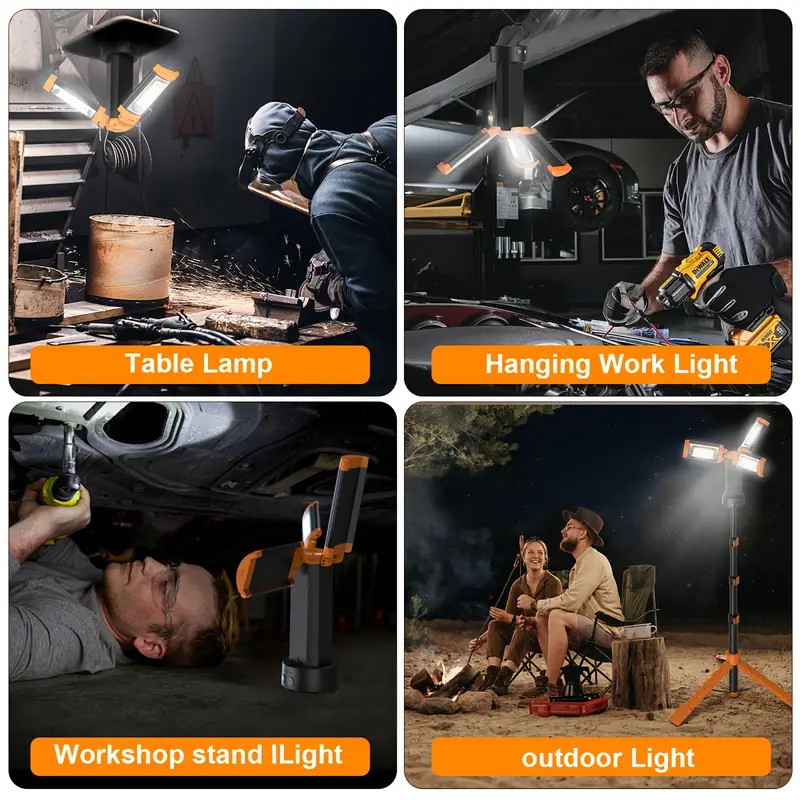 3-Panel Adjustable Work Light – Powerful & Versatile 💡💪